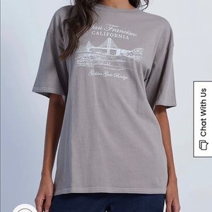 pacsun oversized golden hour tee